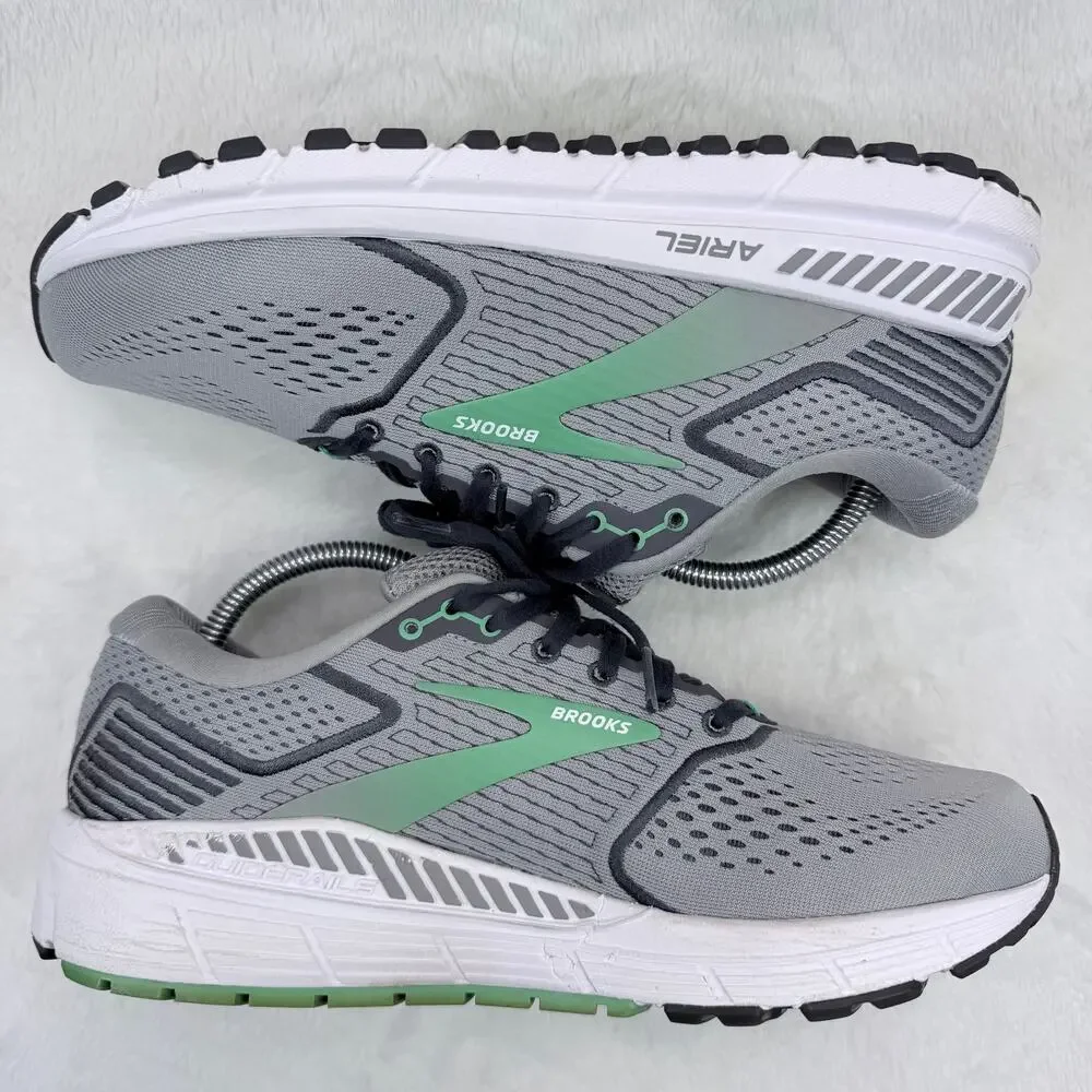 Brooks Ariel 20 Womens Running Shoes Alloy Blackened Pearl Green Size 11 Wide